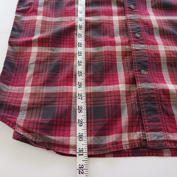 Carhartt Relaxed Fit Rugged Flex Red and Tan Plaid Shirt Mens XL - Picture 5 of 9